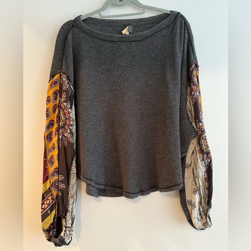 Free People Long Sleeve with Stitched Sleeves